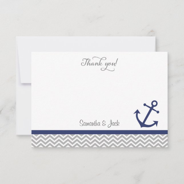 Nautical Wedding Thank You Card (Front)