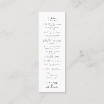Nautical Wedding Timeline Business Card by Momoms at Zazzle