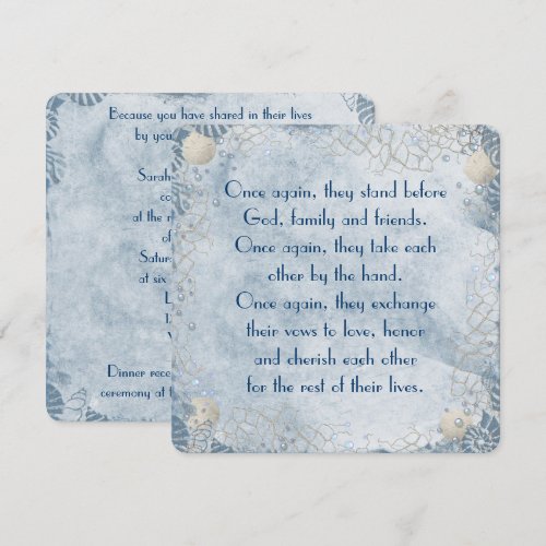 Nautical Wedding Vow Renewal Invites