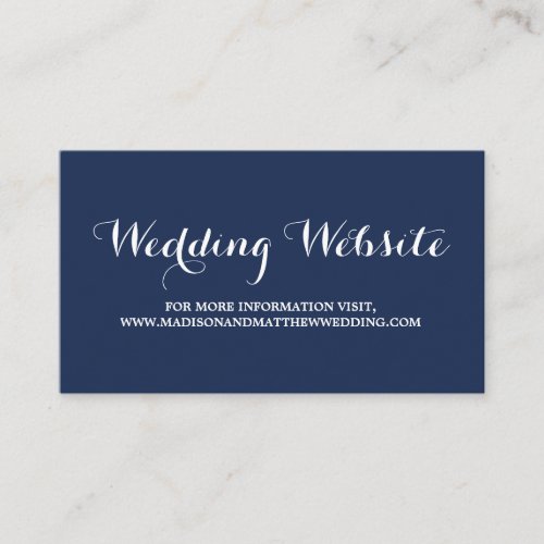 Nautical | Wedding Website Card Double-Sided Standard Business Cards (Pack Of 100)