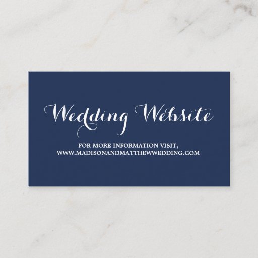 Customizable Nautical | Wedding Website Card Double-Sided Standard Business Cards (Pack Of 100)
