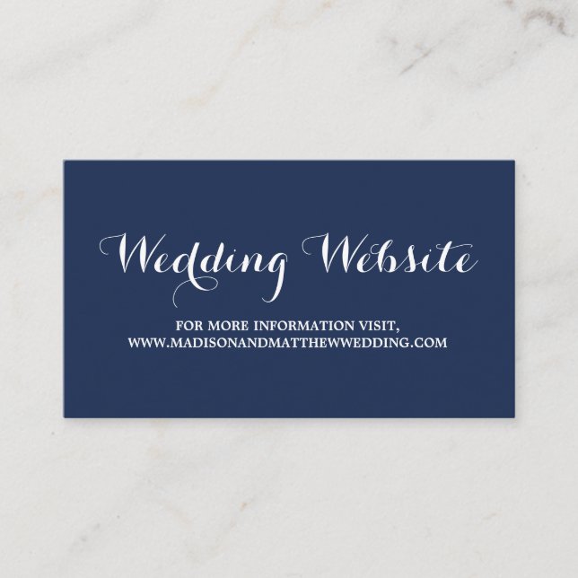 Nautical | Wedding Website Card (Front)