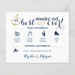 Nautical Wedding Weekend Itinerary 2