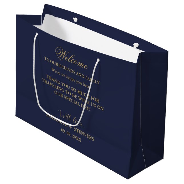 Nautical wedding welcome bag hotel guest bags  (Front Angled)