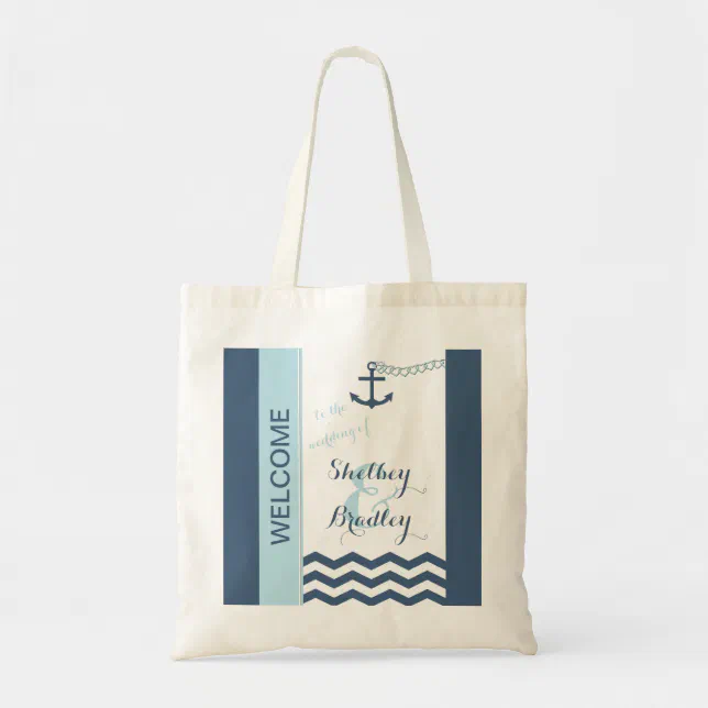 Nautical Wedding Welcome Bags | Zazzle