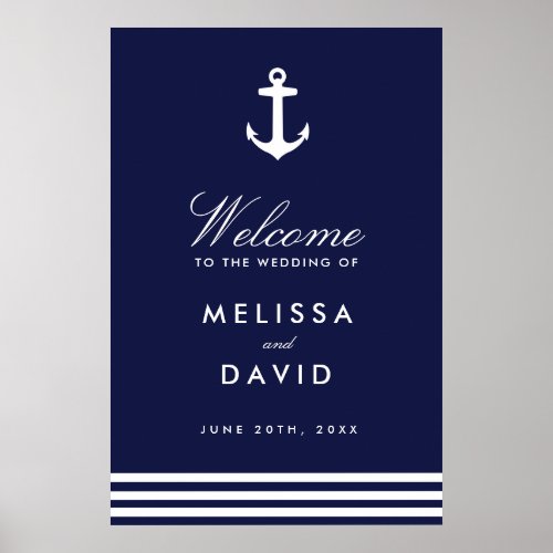 Nautical Welcome Sign 24x36