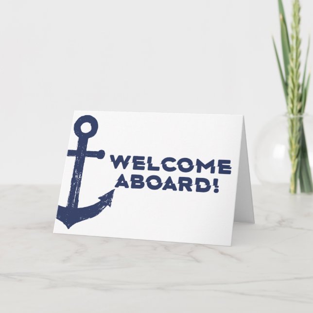 Nautical Welcome to the Team New Employee Card (Front)