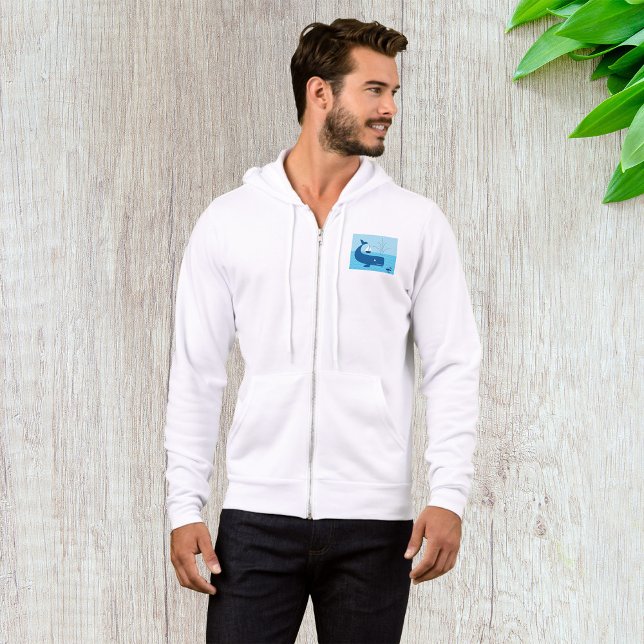 Nautical Whale and Sailboat Ocean Blue Sea Hoodie (Creator Uploaded)