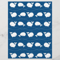 Nautical Whale Baby Scrapbook Paper