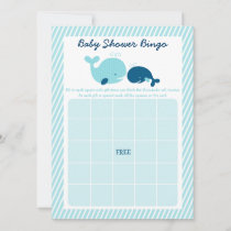 Nautical Whale Baby Shower Bingo