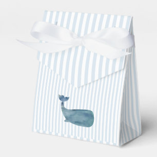 Nautical Whale Blue Stripe Preppy Favor Boxes