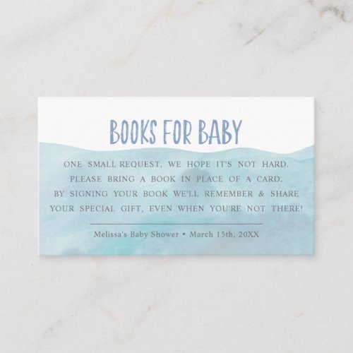 Nautical  Whale  Boy Books For Baby Enclosure Card