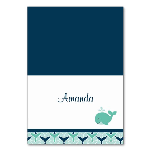 Nautical Whale Place Card