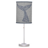 Nautical Whale Tail Line Art Table Lamp (Front)