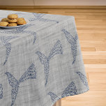 Nautical Whale Tail Line Art Tablecloth<br><div class="desc">This adorable hand drawn whale's tail was composed using line art. It is so simple and yet, classy and sophisticated. The whale tail art looks spectacular with a custom gray background or any other complementary color. You may personalize this design or leave as is. Perfect for the beach house theme...</div>