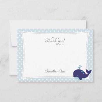 Nautical Whale Thank You Card by melanileestyle at Zazzle