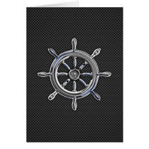 Nautical Wheel on Carbon Fiber Decor