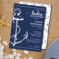 Nautical White Anchor Baby Shower
