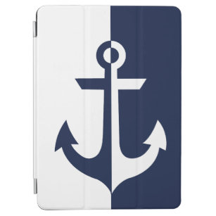 Nautical White and Blue Anchor {pick your color} iPad Air Cover
