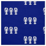Nautical White Lobsters Fabric
