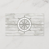 Nautical Whitewashed Wood Beach Wedding Collection Enclosure Card (Back)