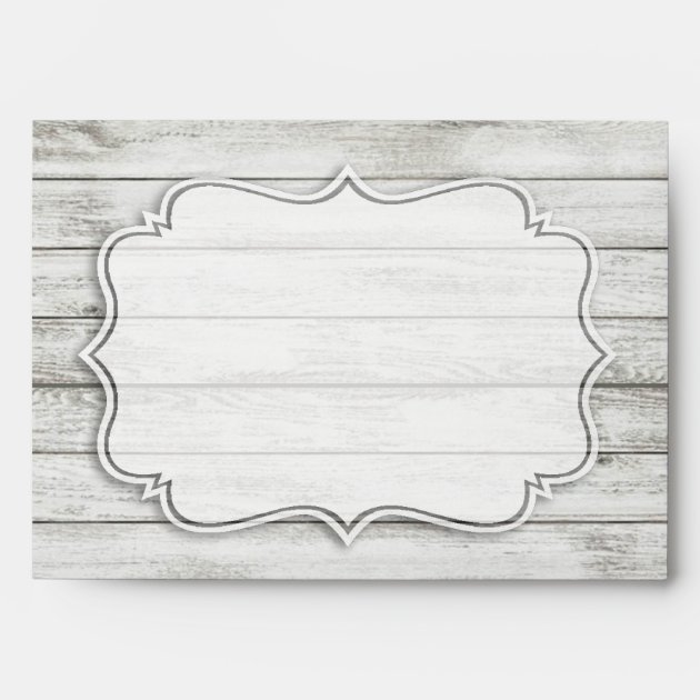 Nautical Whitewashed Wood Beach Wedding Collection Envelope