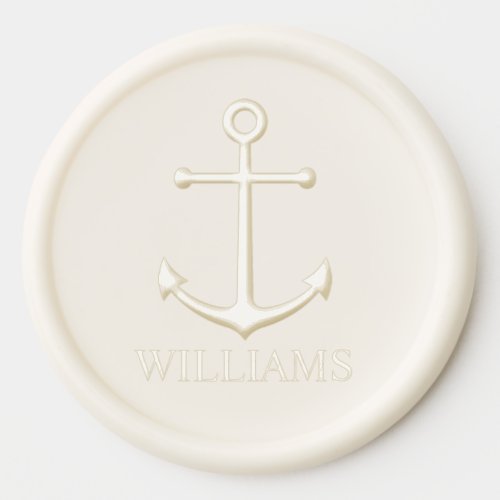Nautical with Custom Name Wax Seal Sticker