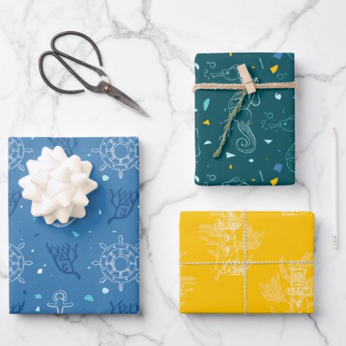 Nautical Wrapping Paper Sheets
