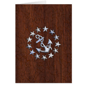 Nautical Yacht Flag Anchor Stars Symbol Cards