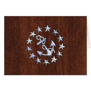 Nautical Yacht Flag Anchor Stars Symbol Cards