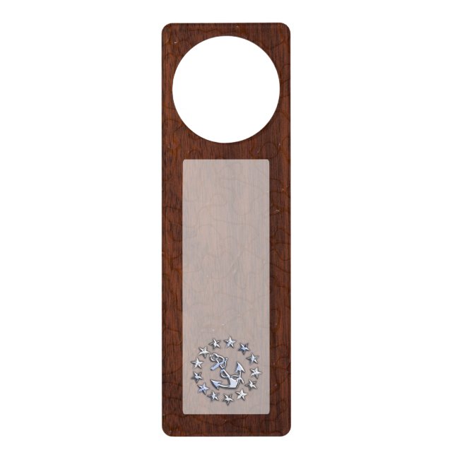 Nautical Yacht Flag Anchor Stars Symbol Door Hanger (Front)