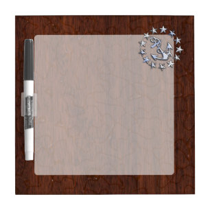 Nautical Yacht Flag Anchor Stars Symbol Dry Erase Board