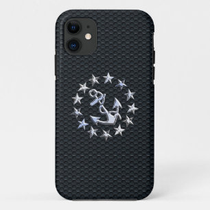 Nautical Yacht Flag Chrome Ensign on Grille Print iPhone 11 Case