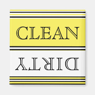 Nautical Yellow Dishwasher Dirty Clean Magnet