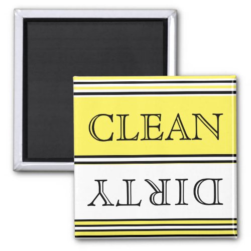 Nautical Yellow Dishwasher Dirty Clean  Magnet