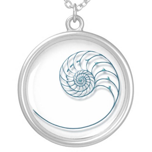 Nautilus 2 silver plated necklace