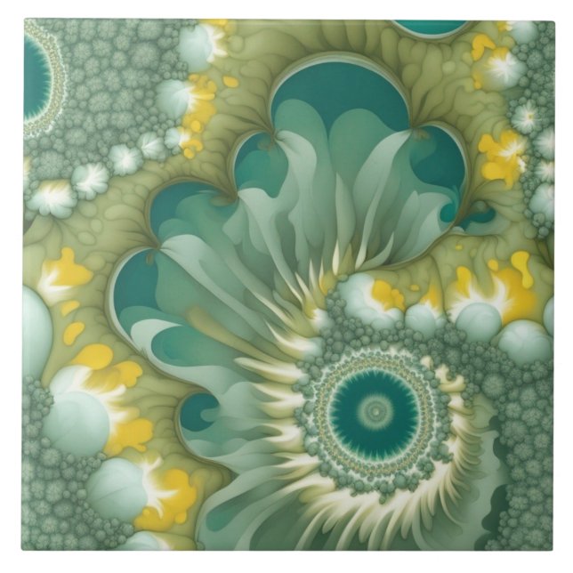Nautilus Abstract Ceramic Tile (Front)