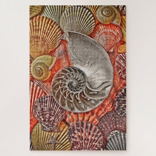 Nautilus and seashells jigsaw puzzle