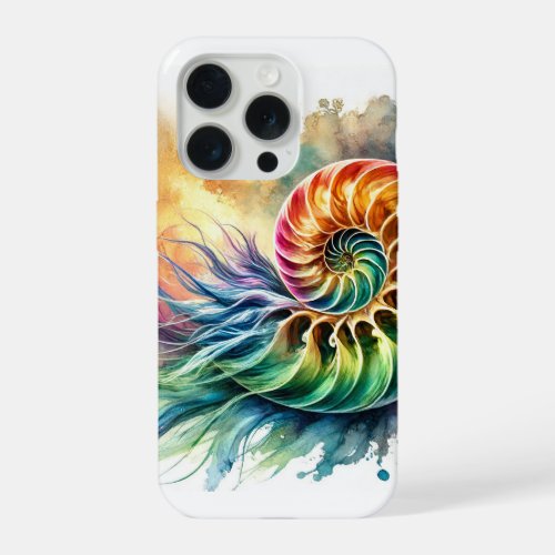 Nautilus Beauty 180624AREF124 _ Watercolor iPhone 15 Pro Case