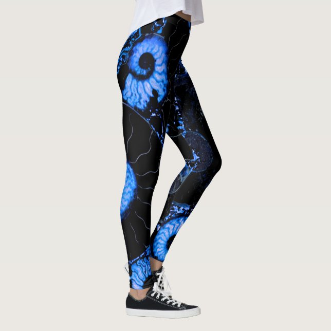 Nautilus blue shell design leggings (Right)
