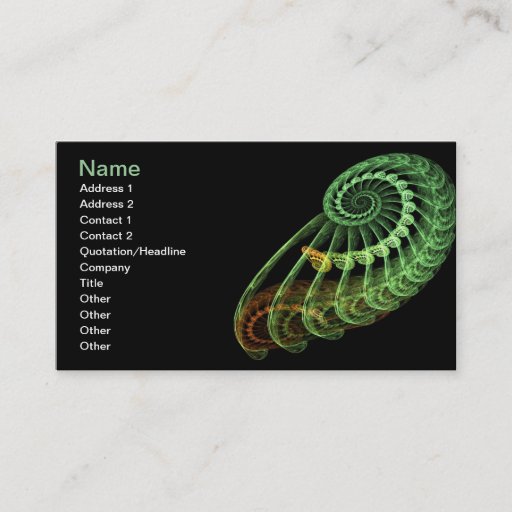 Customizable Nautilus Business Card