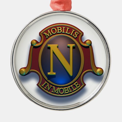 Nautilus N Shield by David McCamant Metal Ornament
