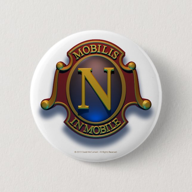 Nautilus N Shield by David McCamant Pinback Button (Front)