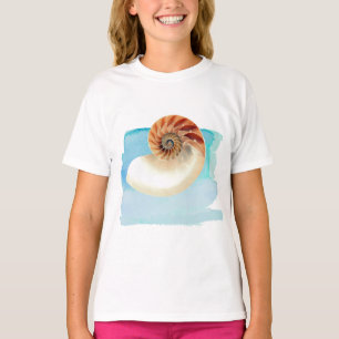 Nautilus Seashell and Sand T-Shirt
