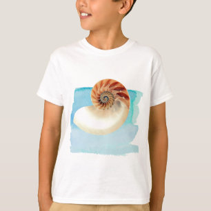 Nautilus Seashell and Sand T-Shirt