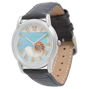Nautilus Seashell and Sand  Watch