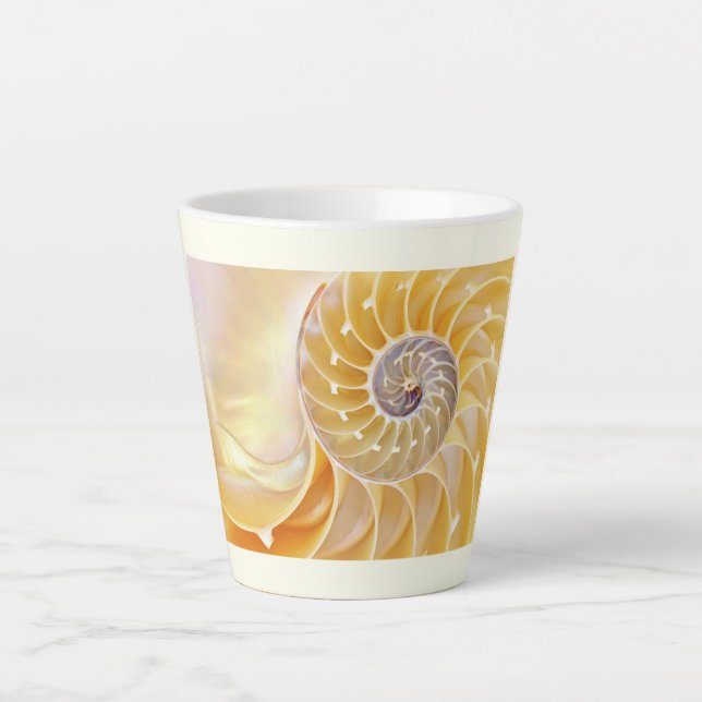 Nautilus seashell Latte Mug (Front)