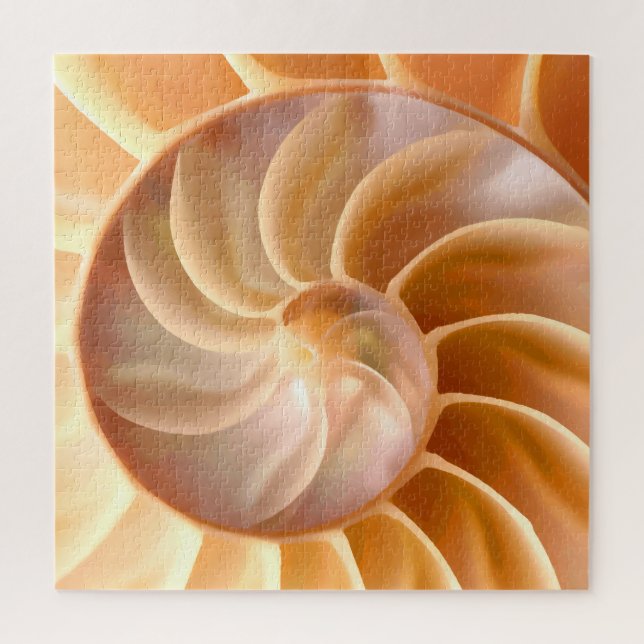 Nautilus Seashell Nature Theme Puzzles For Adults (Vertical)