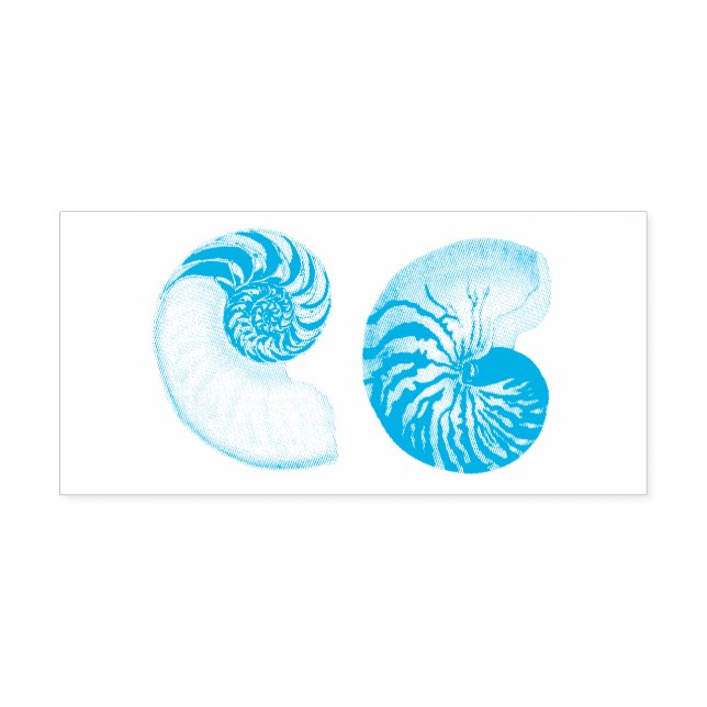 NAUTILUS SEASHELL RUBBER STAMP (Design)
