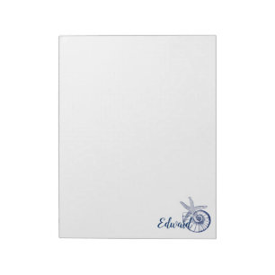 Nautilus Seashell & Starfish Marine Life Custom Notepad